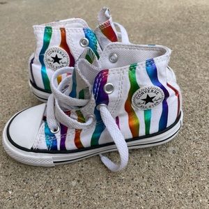 Zebra Rainbow Converse for Toddler